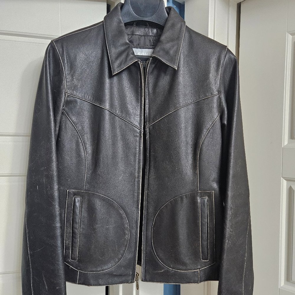 Wilson's Leather Brown Leather Jacket, Women's tailored cut